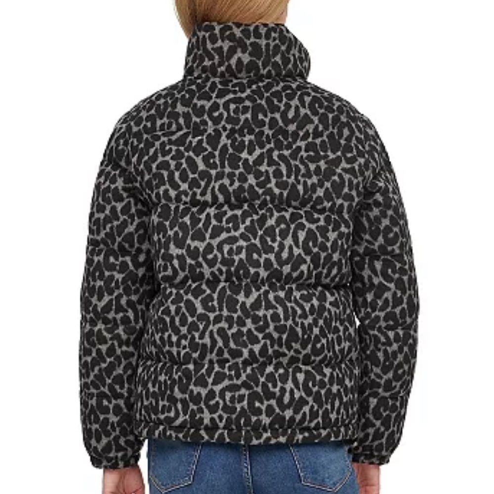 LEVI’S Leopard-Print Wool Blend Puffer Jacket - Picture 2 of 11